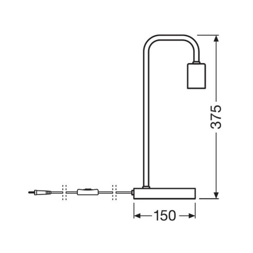Ledvance - Namizna svetilka PIPE 1xE27/40W/230V