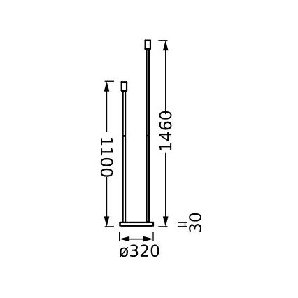 Ledvance - Noga svetilke DECOR STICK 2xE27/40W/230V antracit