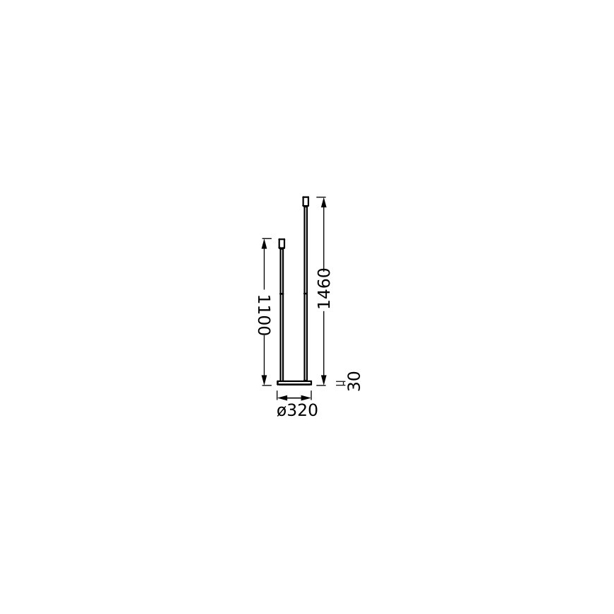 Ledvance - Noga svetilke DECOR STICK 2xE27/40W/230V antracit