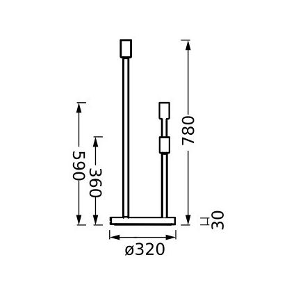 Ledvance - Noga svetilke DECOR STICK 3xE27/40W/230V bež