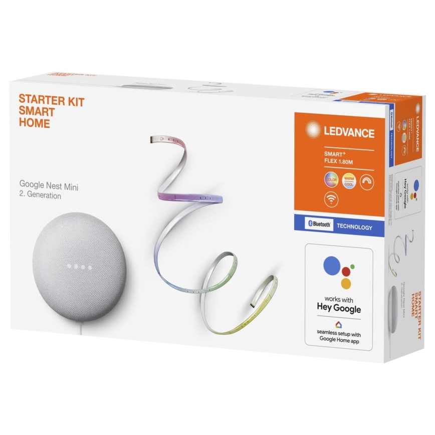 Ledvance - Pametni zvočnik Google Nest Mini + LED trak 1,8m SMART+ LED/10W/230V