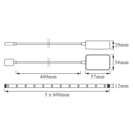 Ledvance - Pametni zvočnik Google Nest Mini + LED trak 1,8m SMART+ LED/10W/230V