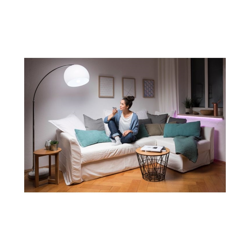 Ledvance - Pametni zvočnik Google Nest Mini + LED Zatemnitvena žarnica SMART+ A60 E27/6,5W/230V 2700K