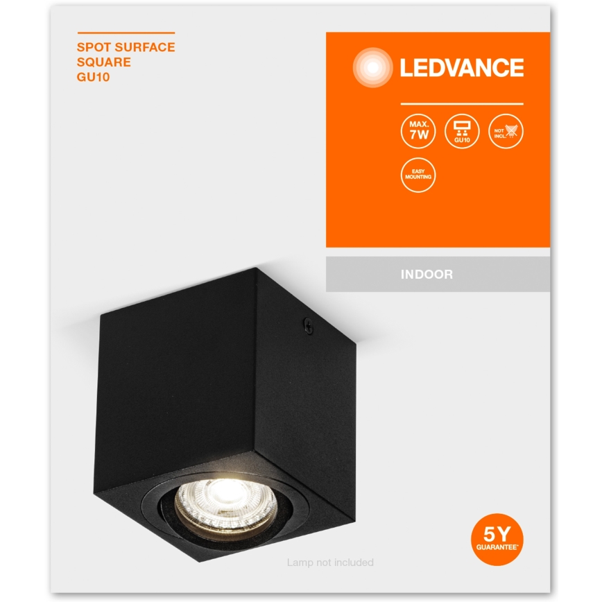 Ledvance - Reflektor SPOT 1xGU10/7W/230V črna