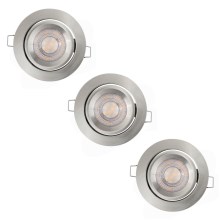 Ledvance - SET 3x LED Zatemnitvena vgradna svetilka SIMPLE LED/4,9W/230V