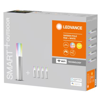 Ledvance - SET 5x LED RGBW Zunanja svetilka SMART+ GARDEN POLE 5xLED/5,7W/230V IP65 Wi-Fi