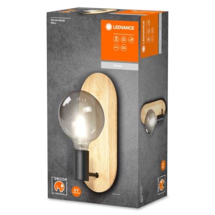 Ledvance - Stenska svetilka DECOR WOOD 1xE27/8W/230V