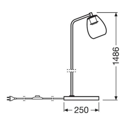 Ledvance - Stoječa svetilka CONE 1xE27/40W/230V