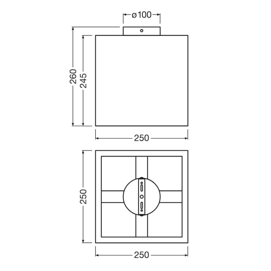Ledvance - Stropna svetilka DECOR CARDBOARD 1xE27/15W/230V 25x25 cm