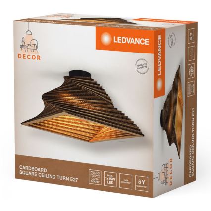 Ledvance - Stropna svetilka DECOR CARDBOARD 1xE27/15W/230V 40x40 cm