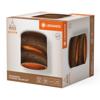 Ledvance - Stropna svetilka DECOR CARDBOARD 1xE27/15W/230V pr. 25 cm