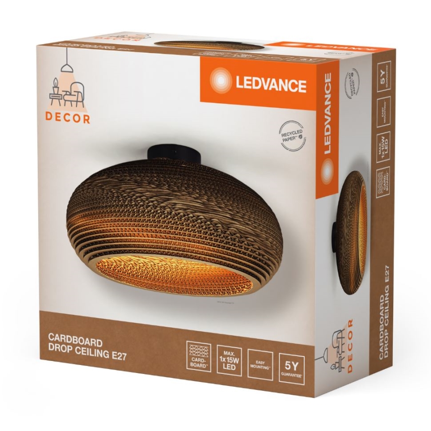 Ledvance - Stropna svetilka DECOR CARDBOARD 1xE27/15W/230V pr. 40 cm