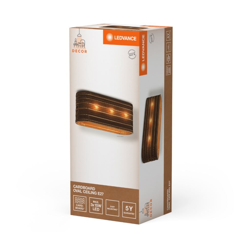 Ledvance - Stropna svetilka DECOR CARDBOARD 3xE27/15W/230V