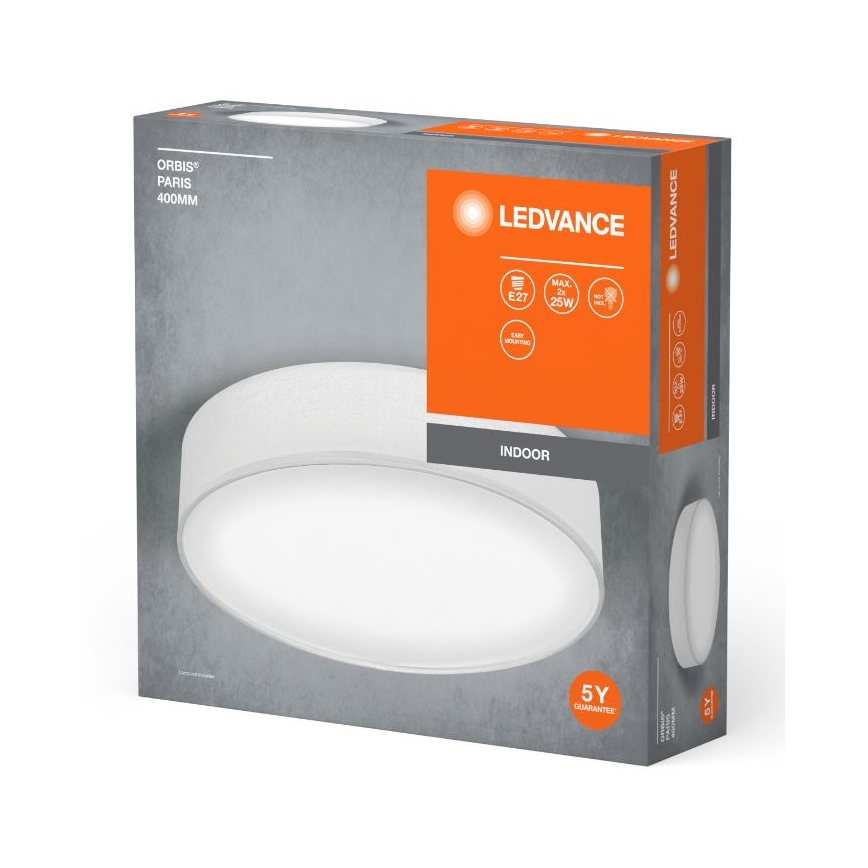 Ledvance - Stropna svetilka ORBIS PARIZ 2xE27/25W/230V bela