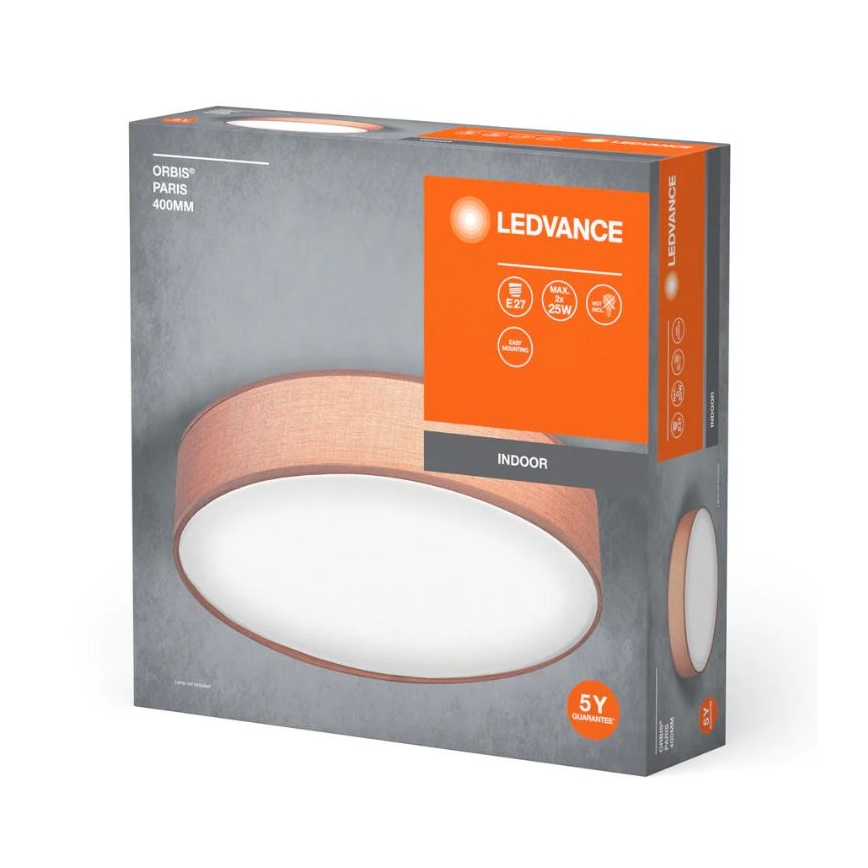 Ledvance - Stropna svetilka ORBIS PARIZ 2xE27/25W/230V rjava