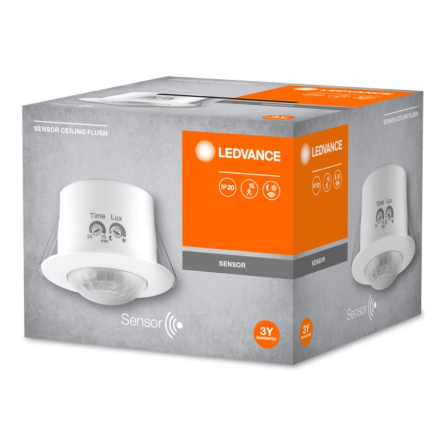 Ledvance - Vgradni infrardeči senzor gibanja FLUSH 230V bel