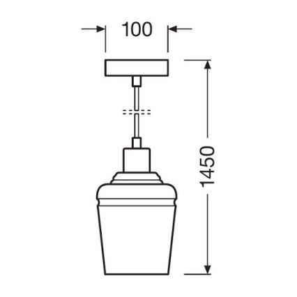 Ledvance - Viseča svetilka JAR 1xE27/40W/230V oranžna