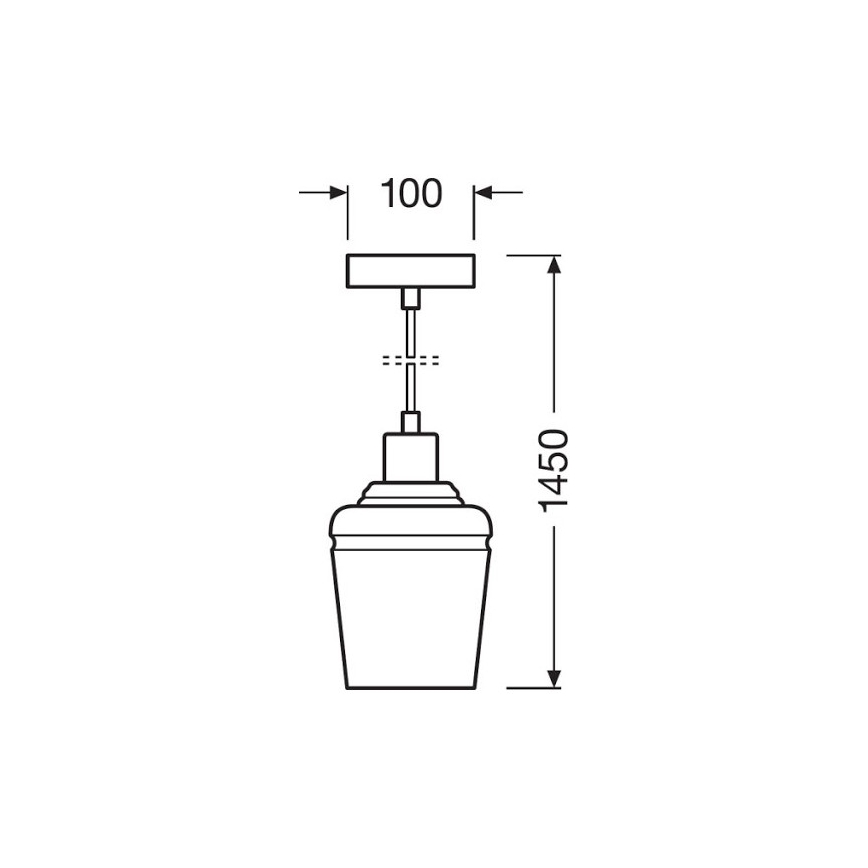 Ledvance - Viseča svetilka JAR 1xE27/40W/230V oranžna