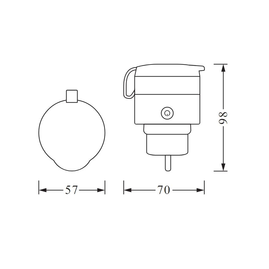 Ledvance - Zunanja pametna vtičnica SMART+ PLUG 3680W IP44 SCHUKO