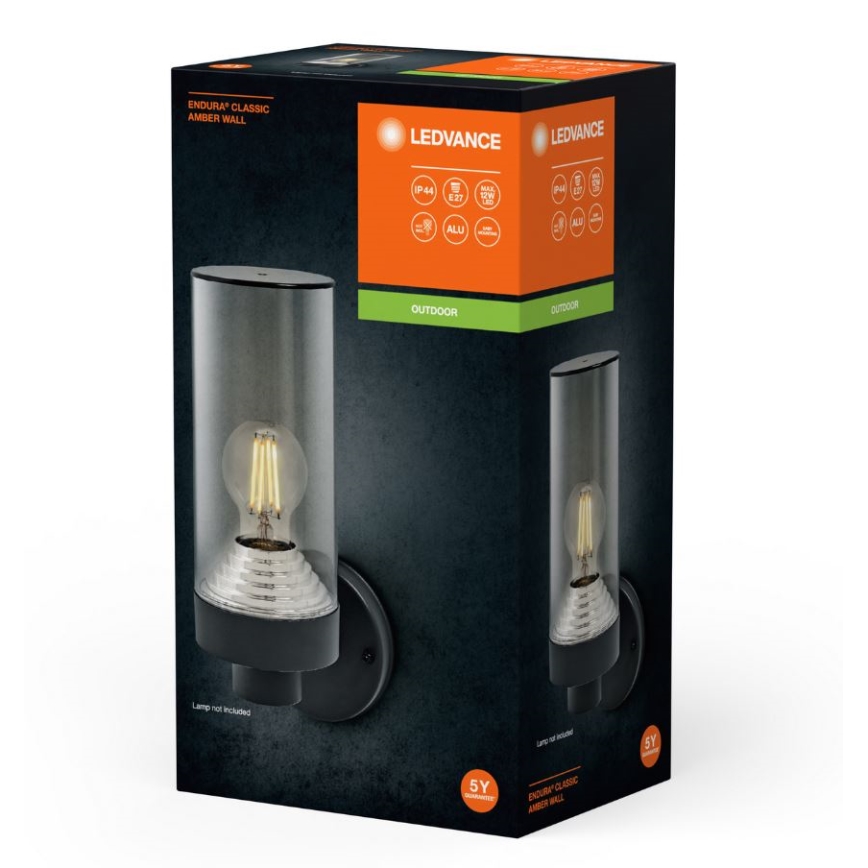 Ledvance - Zunanja stenska svetilka AMBER 1xE27/20W/230V IP44