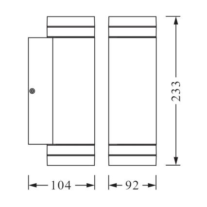 Ledvance - Zunanja stenska svetilka BEAM 2xGU10/35W/230V IP44