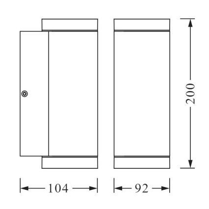 Ledvance - Zunanja stenska svetilka BEAM 2xGU10/35W/230V IP44