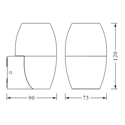 Ledvance - Zunanja stenska svetilka CANNON 1xGU10/35W/230V IP44