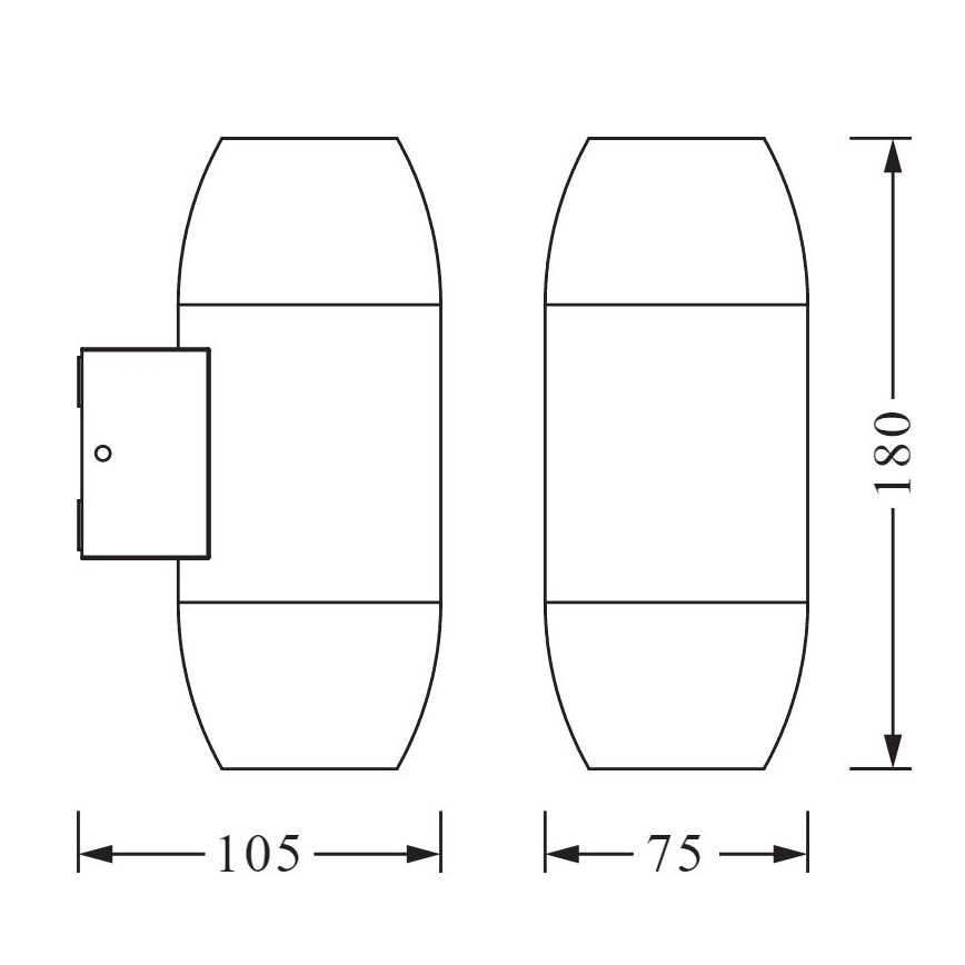 Ledvance - Zunanja stenska svetilka CANNON 2xGU10/35W/230V IP44
