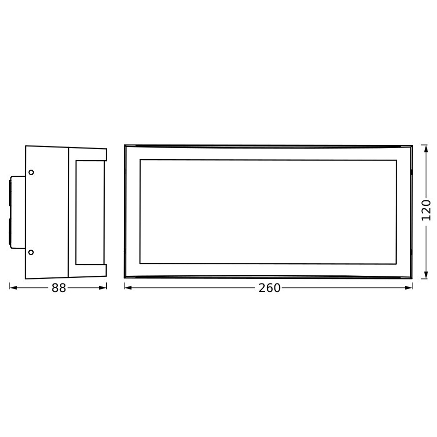 Ledvance - Zunanja stenska svetilka CUADRA 1xE27/40W/230V IP65