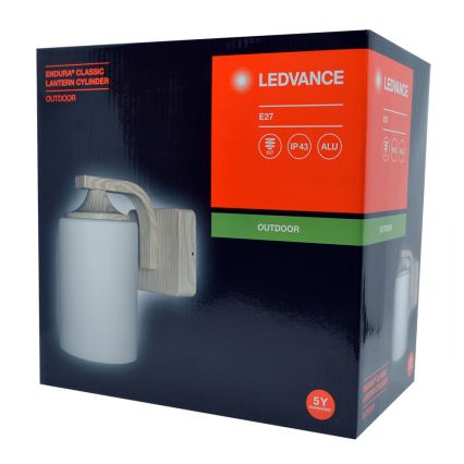 Ledvance - Zunanja stenska svetilka CYLINDER 1xE27/60W/230V IP43