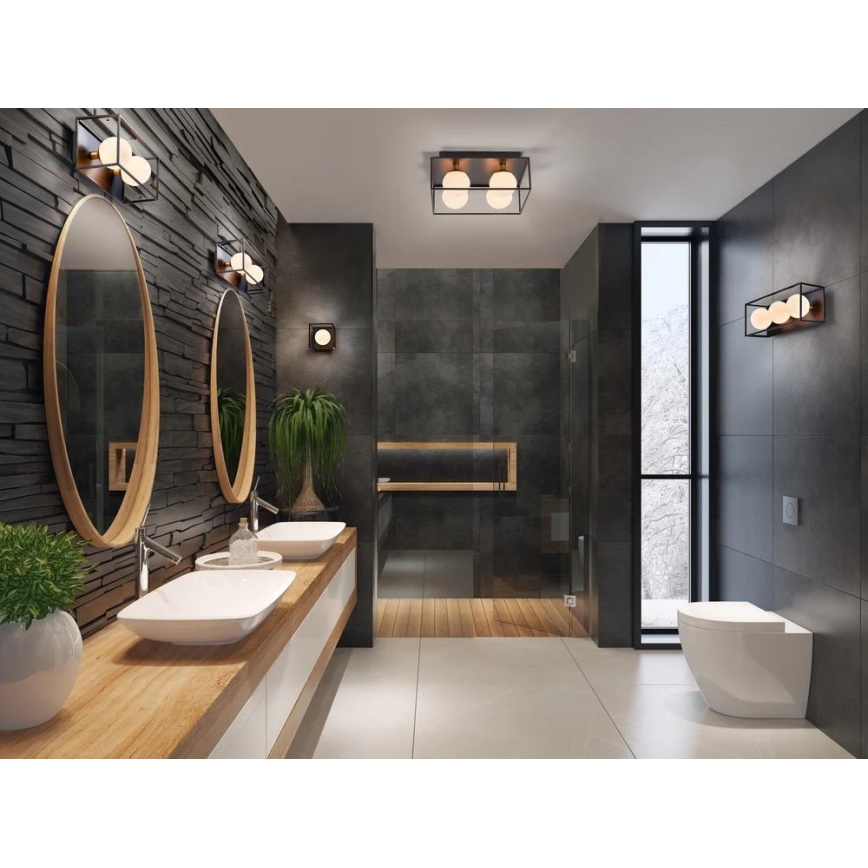 Ledvance - Zunanja stenska svetilka DECOR SQUARE 2xG9/28W/230V IP44