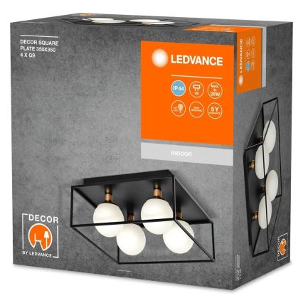Ledvance - Zunanja stenska svetilka DECOR SQUARE 4xG9/28W/230V IP44