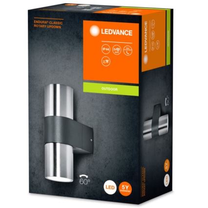 Ledvance - Zunanja stenska svetilka ENDURA ROTARY 2xGU10/5W/230V IP44