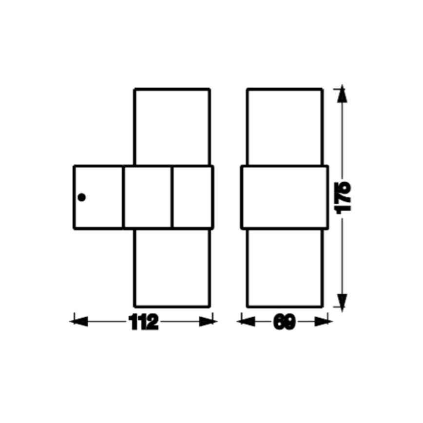 Ledvance - Zunanja stenska svetilka ENDURA ROTARY 2xGU10/5W/230V IP44