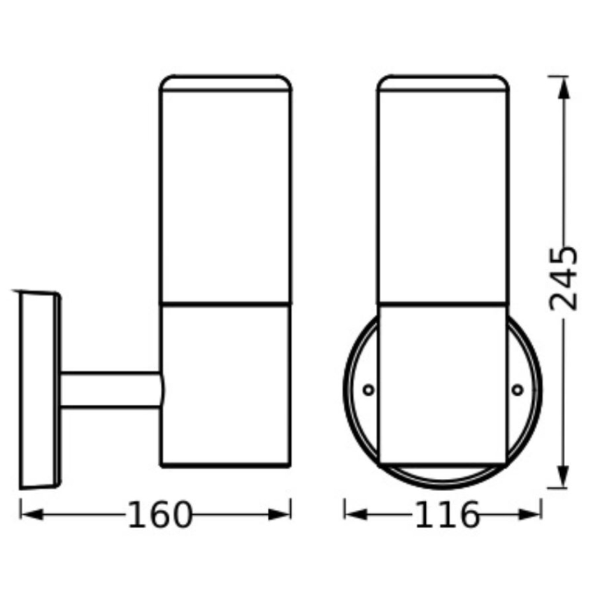 Ledvance - Zunanja stenska svetilka FIGO CYLINDER 1xE27/20W/230V IP44