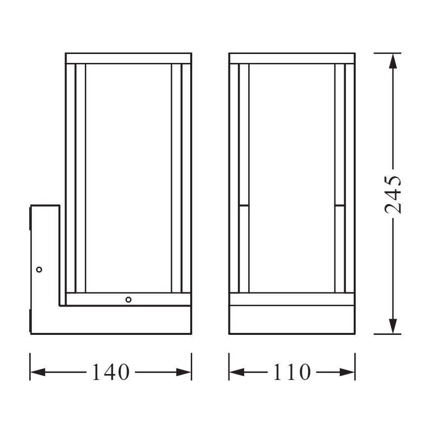 Ledvance - Zunanja stenska svetilka FRAME 1xE27/60W/230V IP44