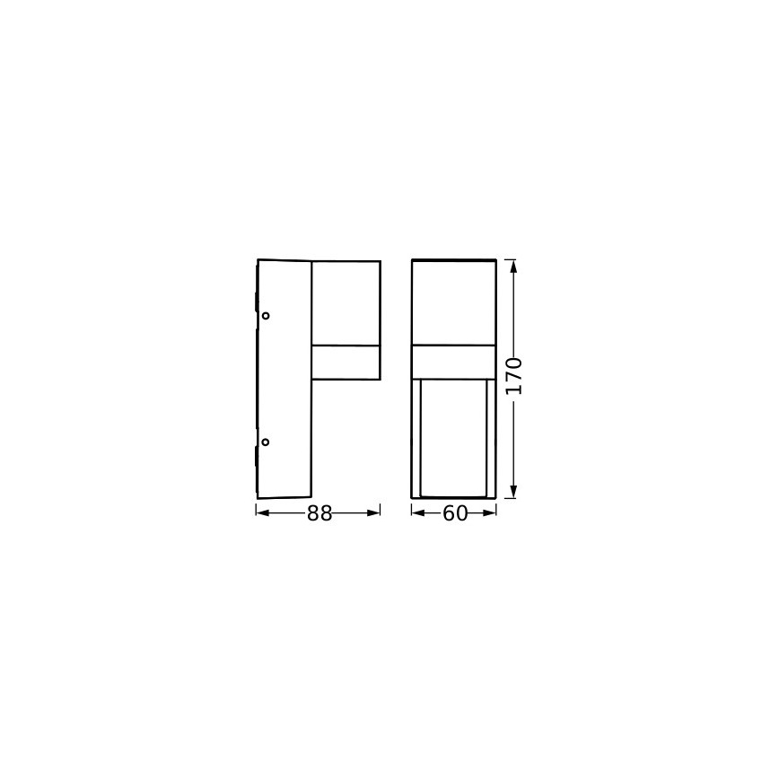 Ledvance - Zunanja stenska svetilka ISIDOR 1xGU10/35W/230V IP65
