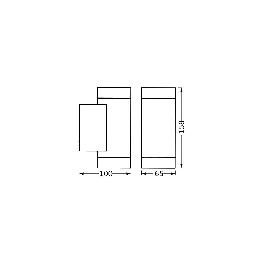 Ledvance - Zunanja stenska svetilka ITYS 2xGU10/35W/230V IP65