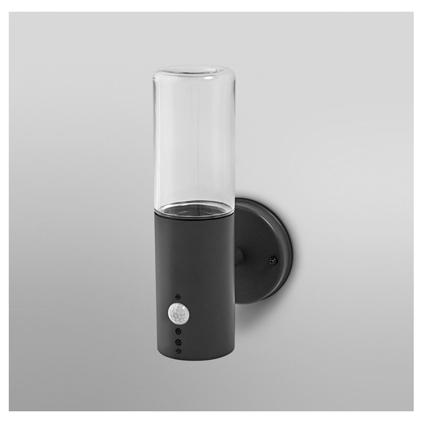 Ledvance - Zunanja stenska svetilka s senzorjem FIGO CYLINDER 1xE27/20W/230V