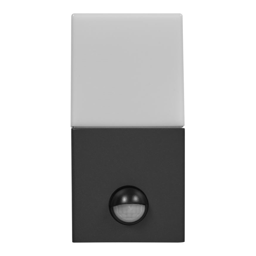 Ledvance - Zunanja stenska svetilka s senzorjem FIGO SQUARE 1xE27/20W/230V