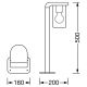 Ledvance - Zunanja svetilka CASCADE 1xE27/25W/230V IP44 50 cm