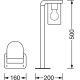 Ledvance - Zunanja svetilka CASCADE 1xE27/25W/230V IP44 50 cm