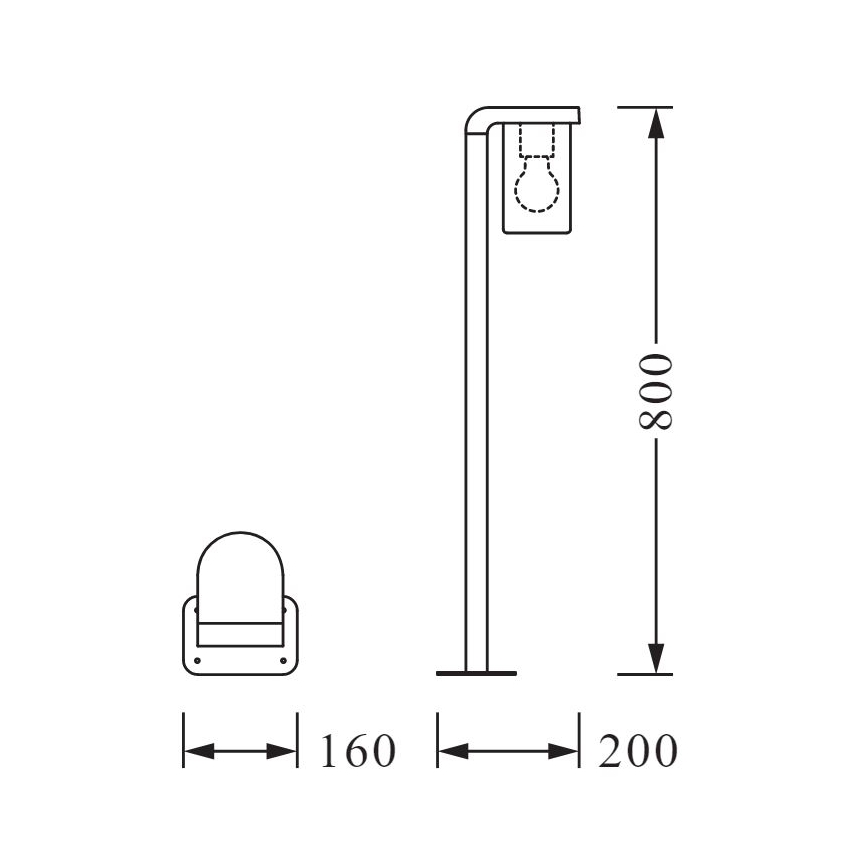 Ledvance - Zunanja svetilka CASCADE 1xE27/25W/230V IP44 80 cm