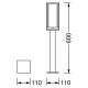 Ledvance - Zunanja svetilka FRAME 1xE27/60W/230V IP44 60 cm