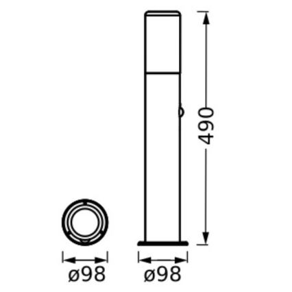 Ledvance - Zunanja svetilka s senzorjem FIGO CYLINDER 1xE27/20W/230V IP44