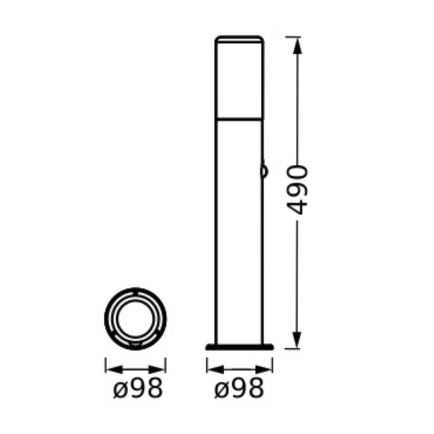 Ledvance - Zunanja svetilka s senzorjem FIGO CYLINDER 1xE27/20W/230V IP44