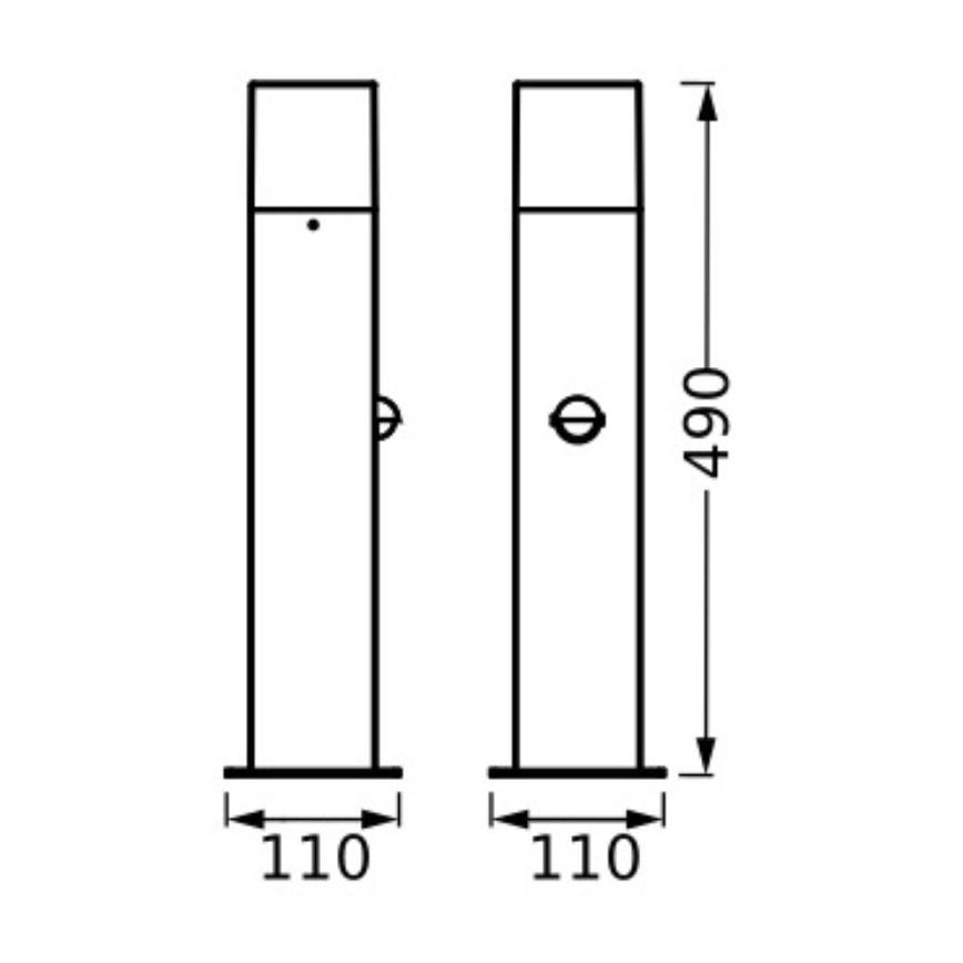 Ledvance - Zunanja svetilka s senzorjem FIGO SQUARE 1xE27/20W/230V IP44