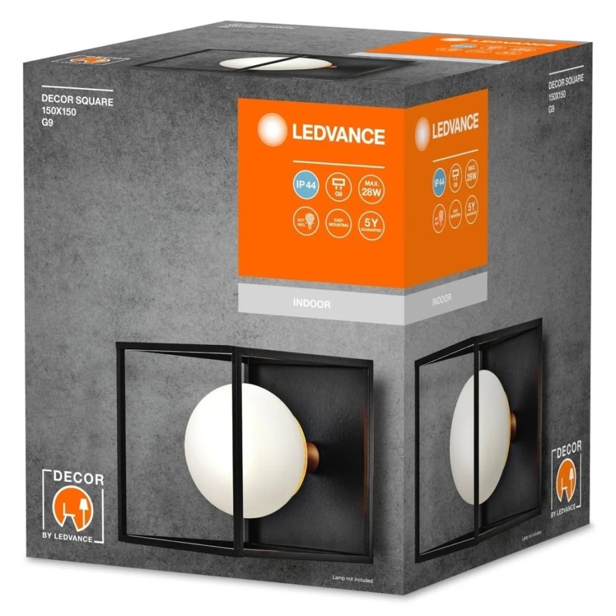 Ledvance - Zunanje stensko svetilo DECOR SQUARE 1xG9/28W/230V IP44