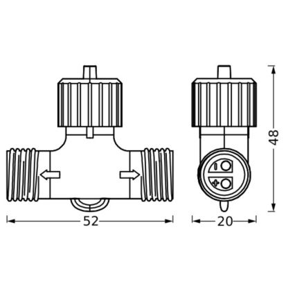 Ledvance - Zunanji priključek ENDURA 24W/12V IP67