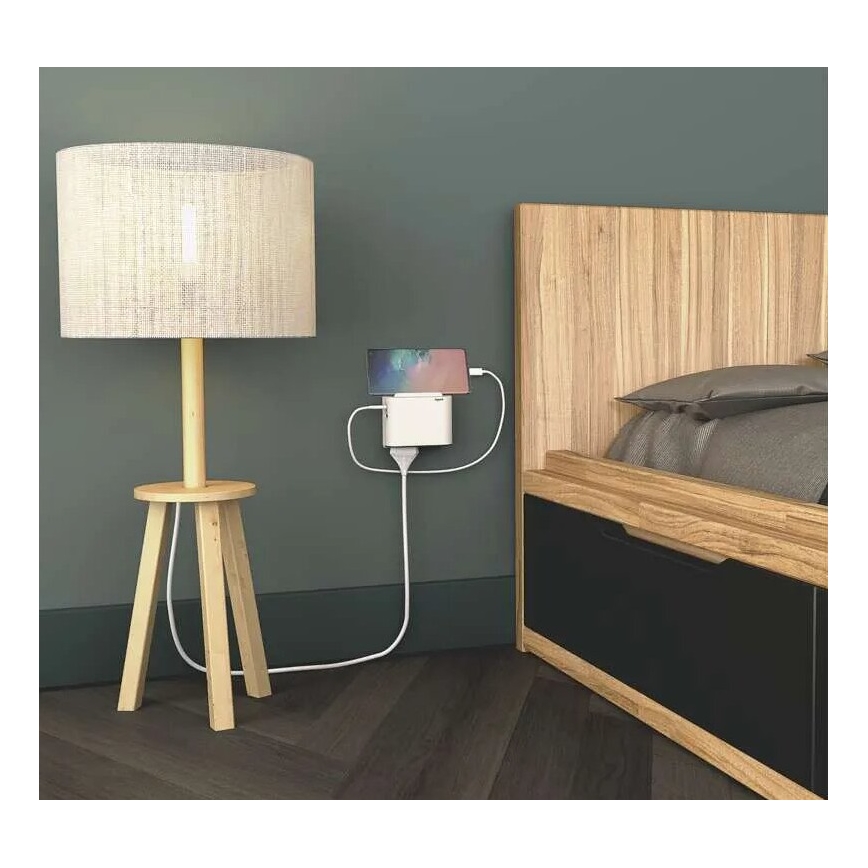 Legrand 049401 - Razdelilna vtičnica 2Z Tip C + USB-A + USB-C bela